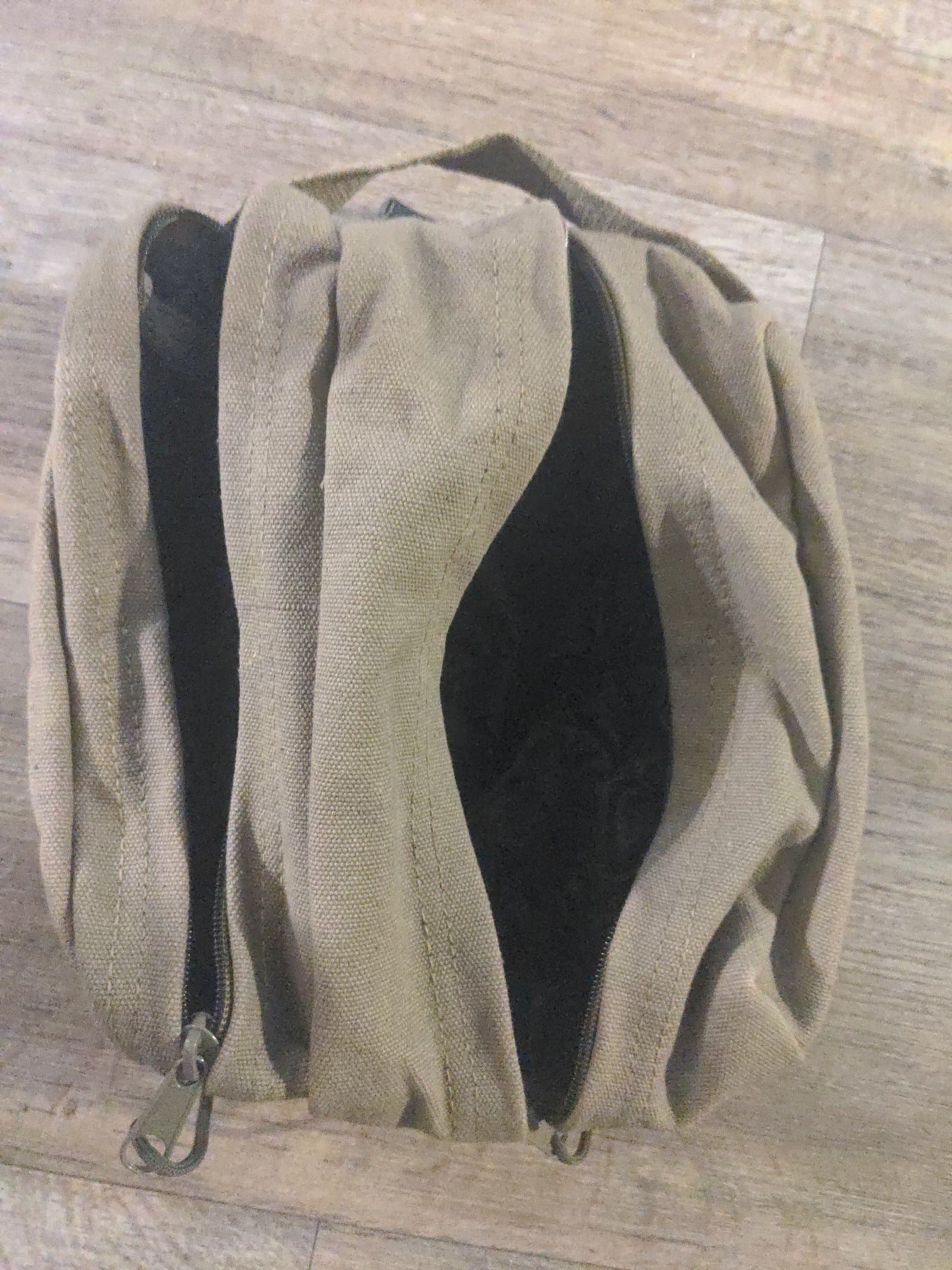 Army green canvas mens shaving bag - Thumbnail 4