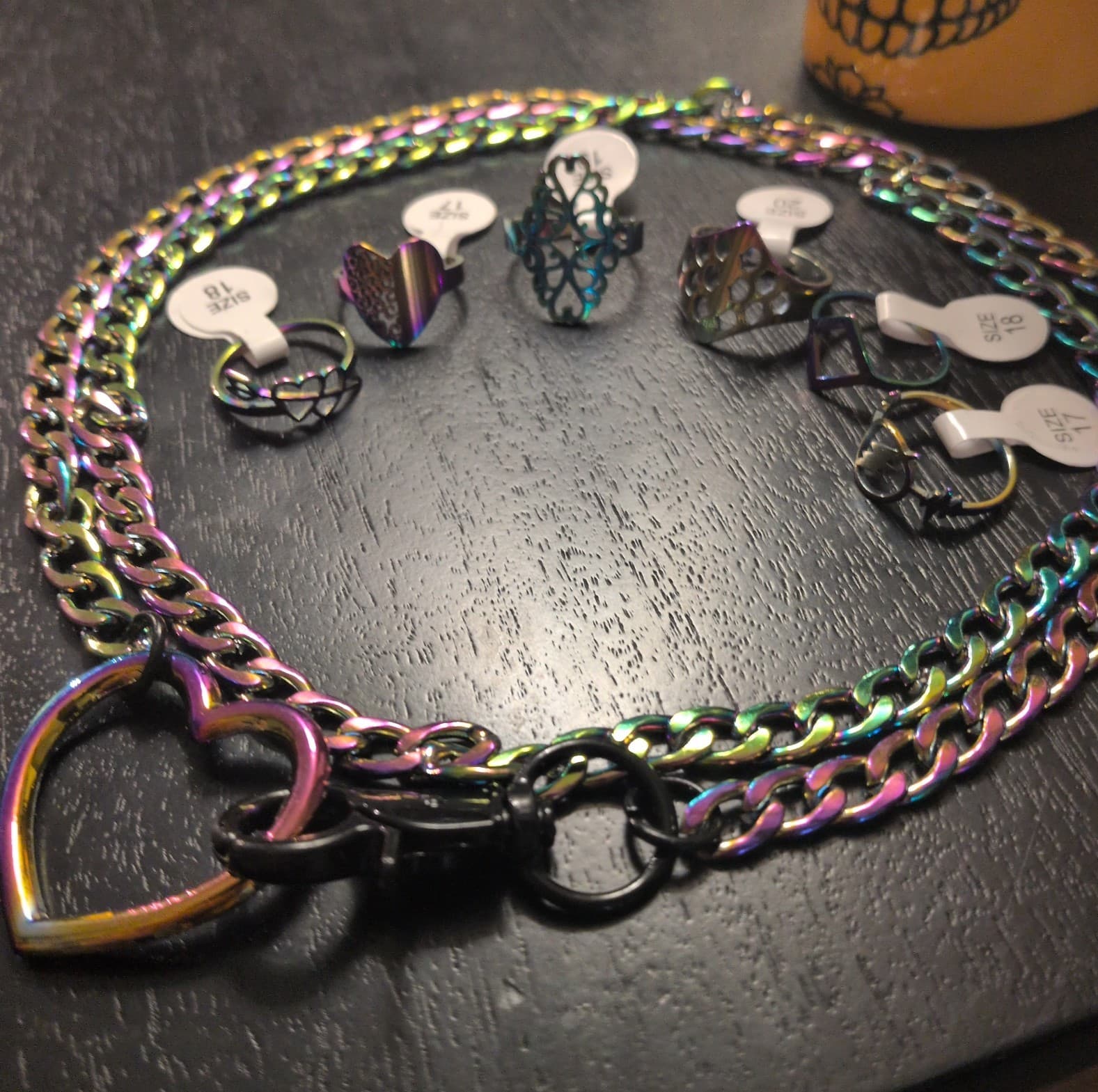 Hot topic Rainbow Chain Necklace and Ring Set - Thumbnail 8