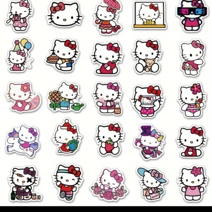 Sanrio Hello Kitty Sticker Set - Multicolor 20 pack - Thumbnail 7