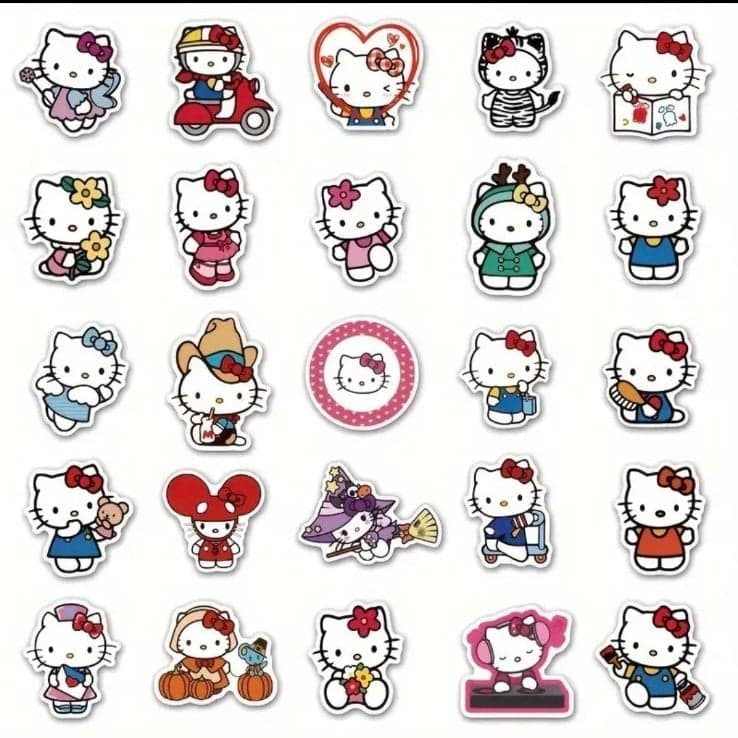 Sanrio Hello Kitty Sticker Set - Multicolor 20 pack - Thumbnail 6