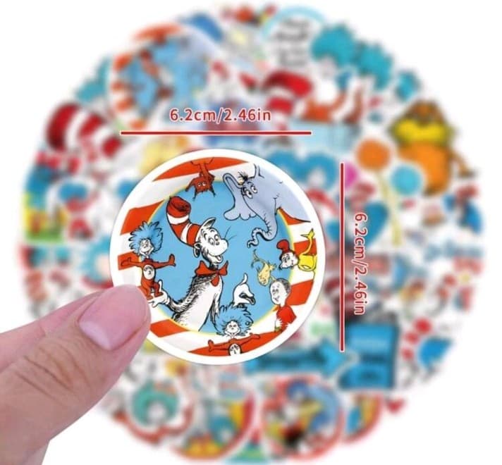 Dr. Seuss Cat in the Hat Sticker Pack Of 20 - Thumbnail 4