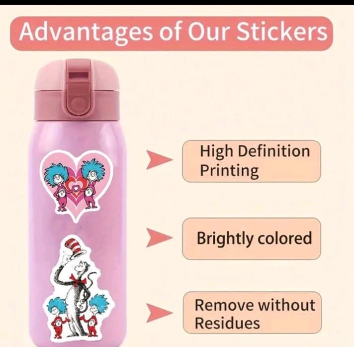 Dr. Seuss Cat in the Hat Sticker Pack Of 20 - Thumbnail 5