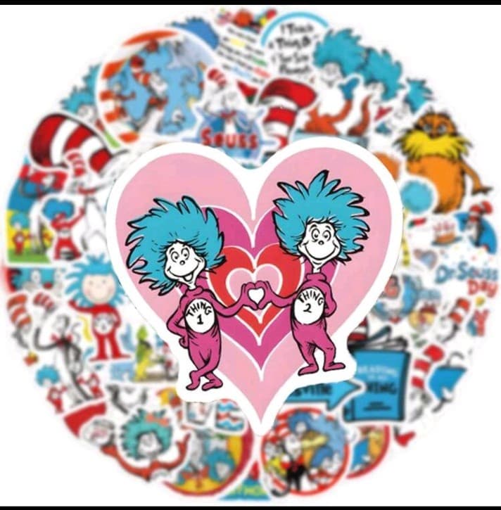 Dr. Seuss Cat in the Hat Sticker Pack Of 20 - Thumbnail 2