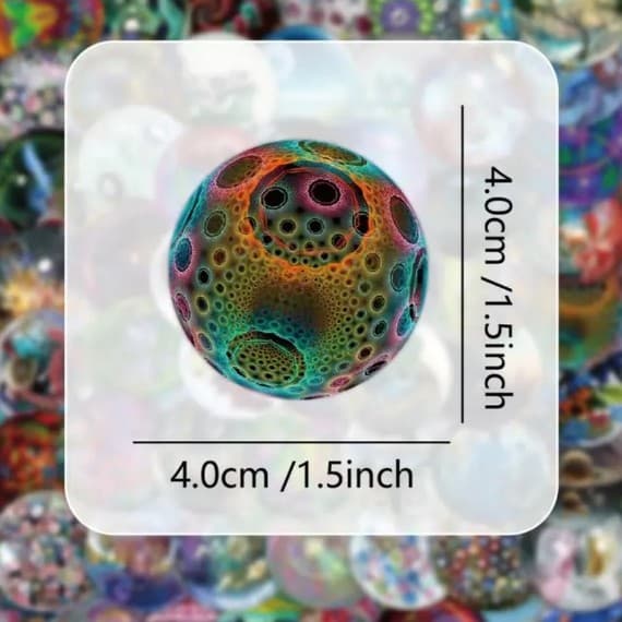 Psychedelic Cosmic Sticker Collection with Vibrant Colors - Thumbnail 9