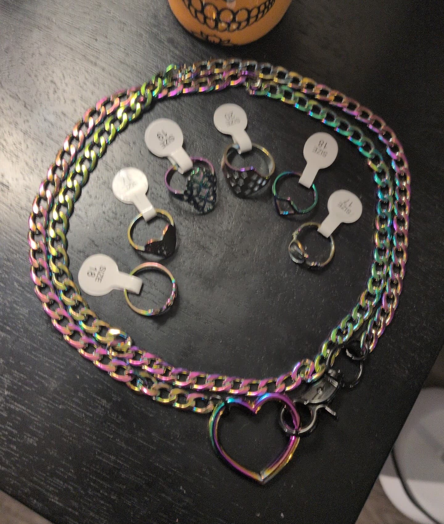 Hot topic Rainbow Chain Necklace and Ring Set - Thumbnail 6