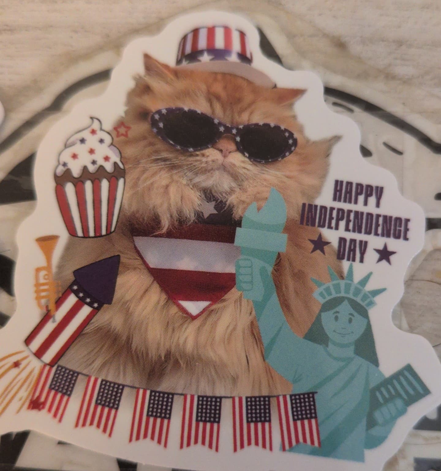Patriotic Cat Stickers - Red, White & Blue - Thumbnail 12