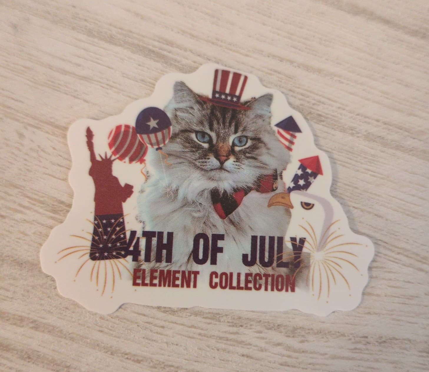 Patriotic Cat Stickers - Red, White & Blue - Thumbnail 7