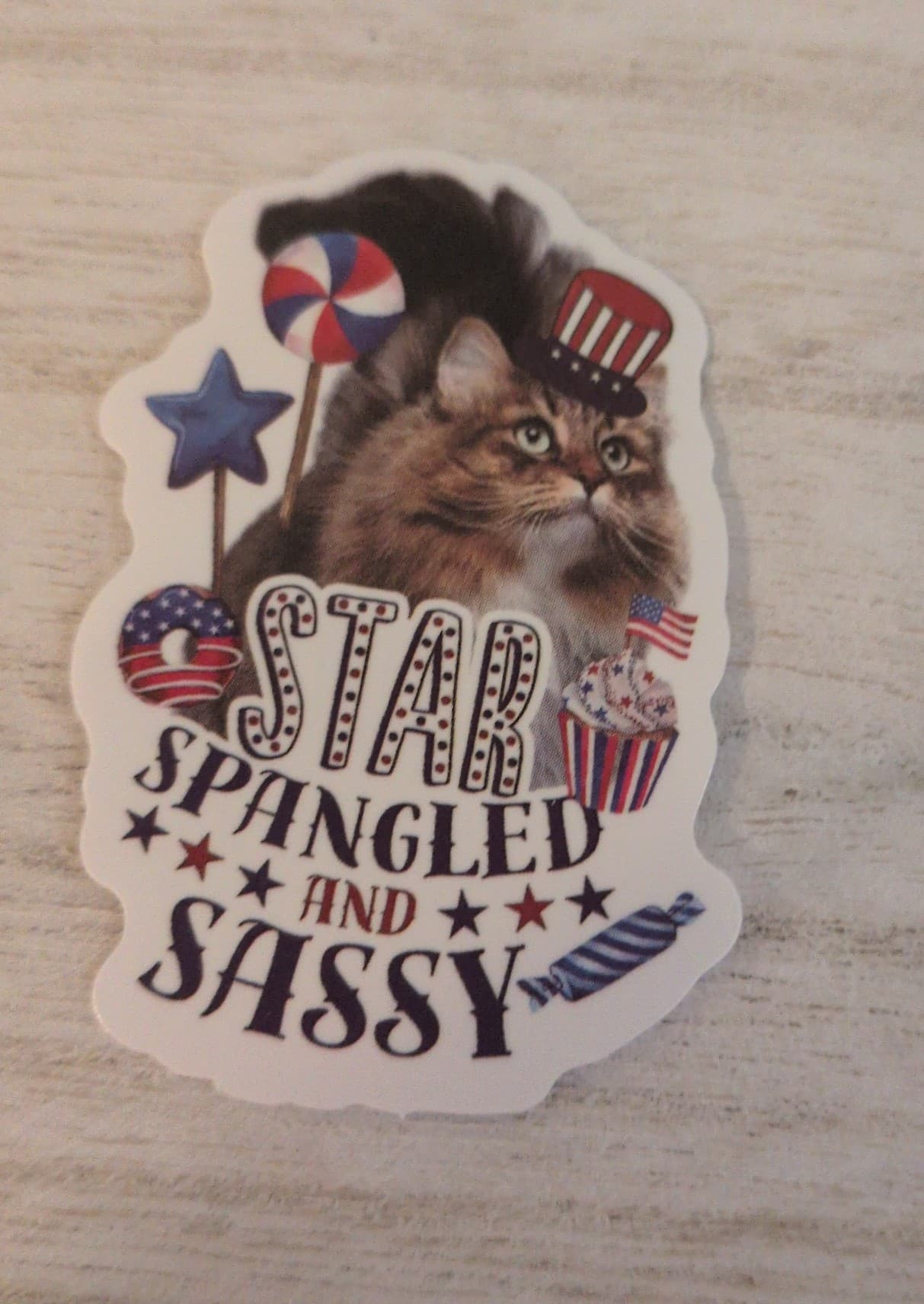 Patriotic Cat Stickers - Red, White & Blue - Thumbnail 11