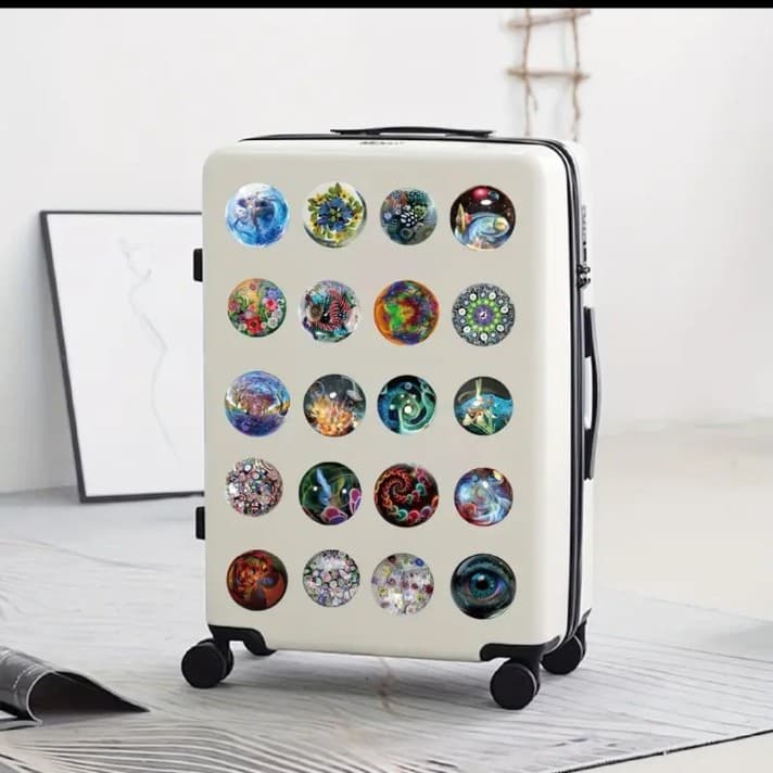 Psychedelic Cosmic Sticker Collection with Vibrant Colors - Thumbnail 7