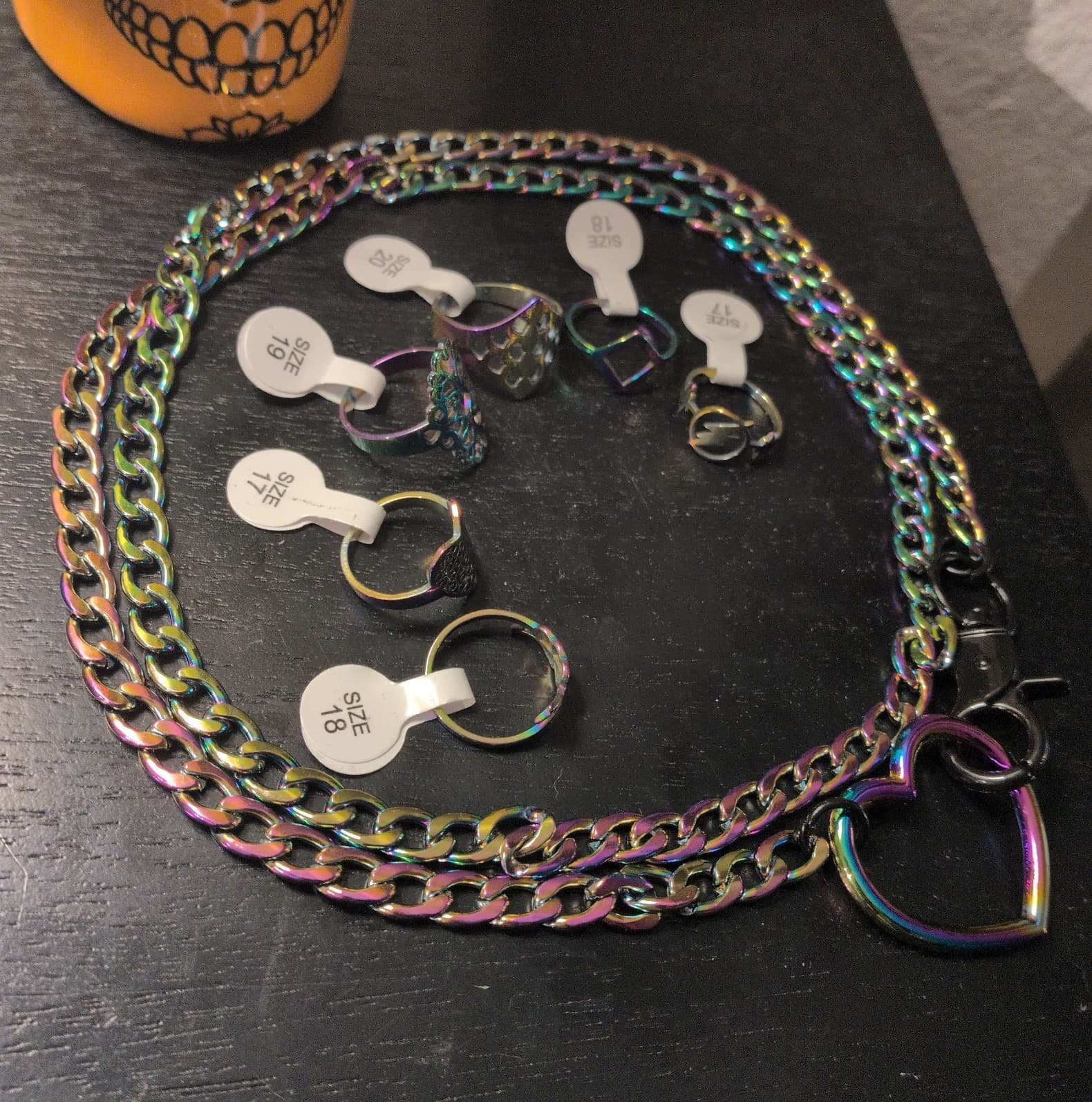 Hot topic Rainbow Chain Necklace and Ring Set - Thumbnail 7