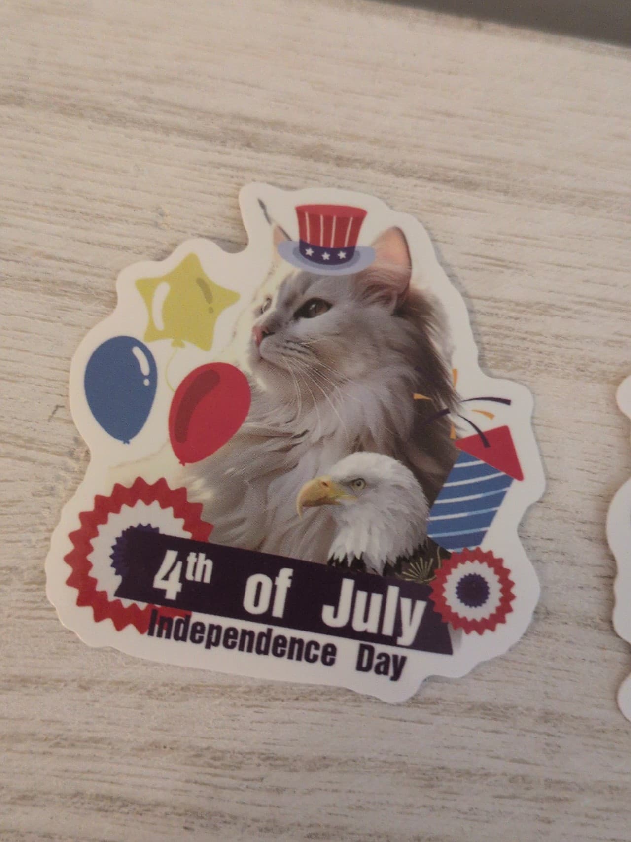 Patriotic Cat Stickers - Red, White & Blue - Thumbnail 6