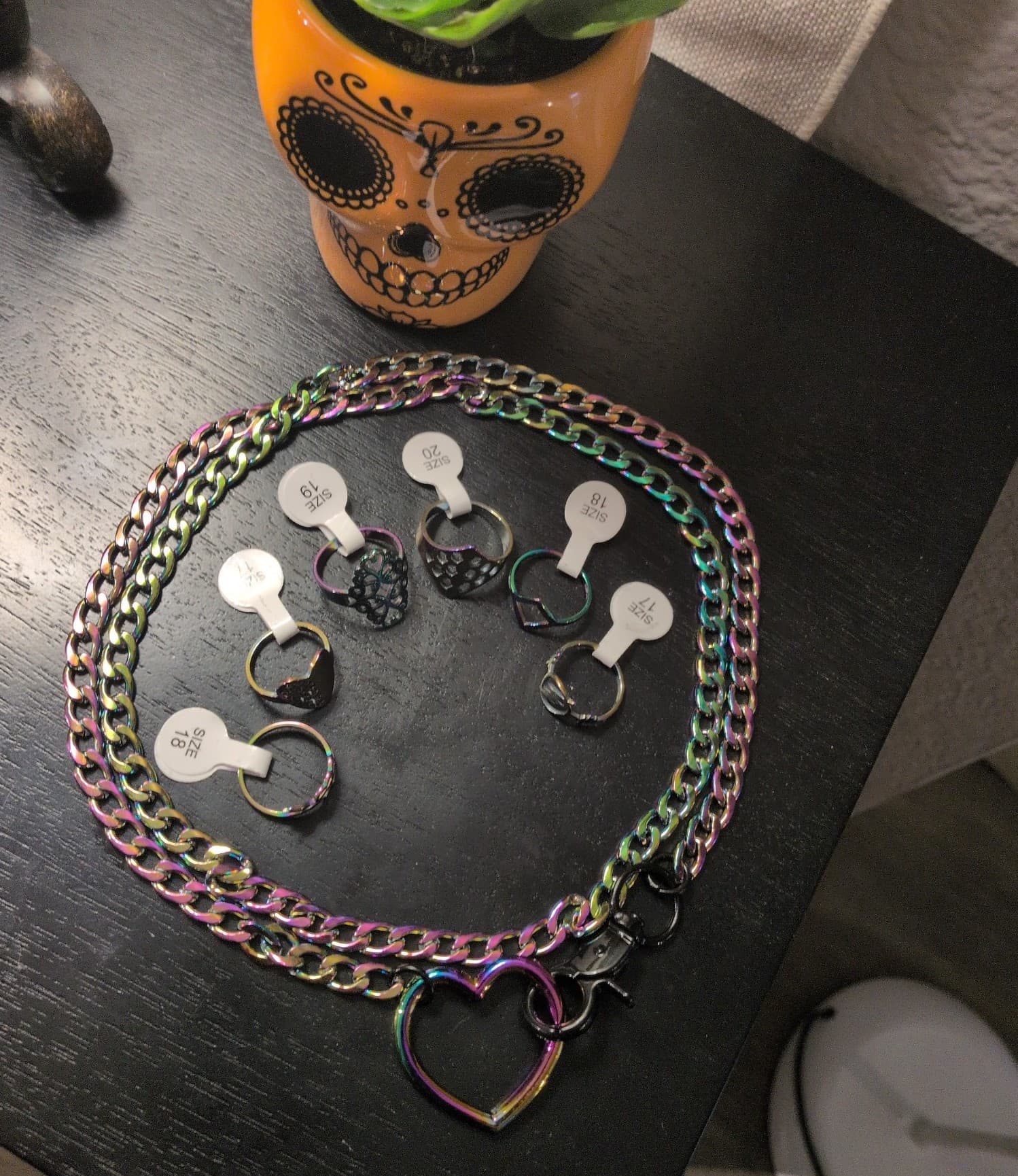 Hot topic Rainbow Chain Necklace and Ring Set - Thumbnail 5