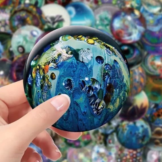 Psychedelic Cosmic Sticker Collection with Vibrant Colors - Thumbnail 3