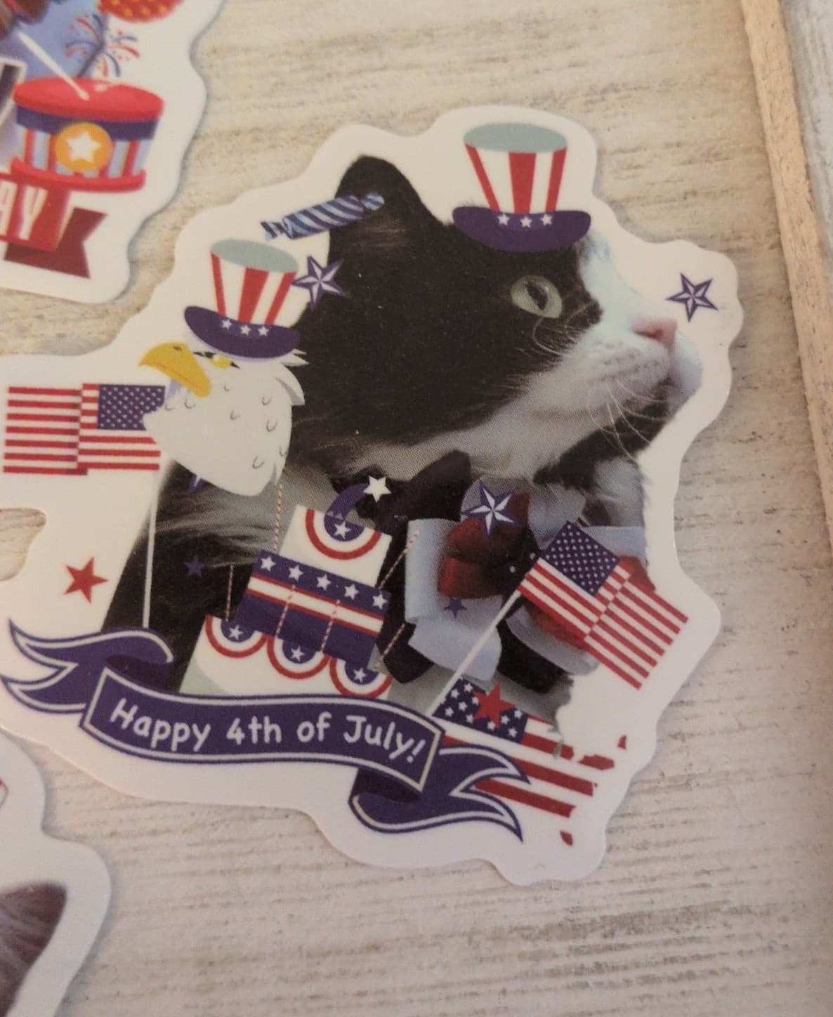 Patriotic Cat Stickers - Red, White & Blue - Thumbnail 8