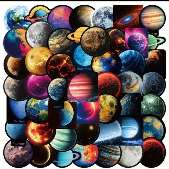 Colorful Planet Stickers Set 25 Pack - Image 1