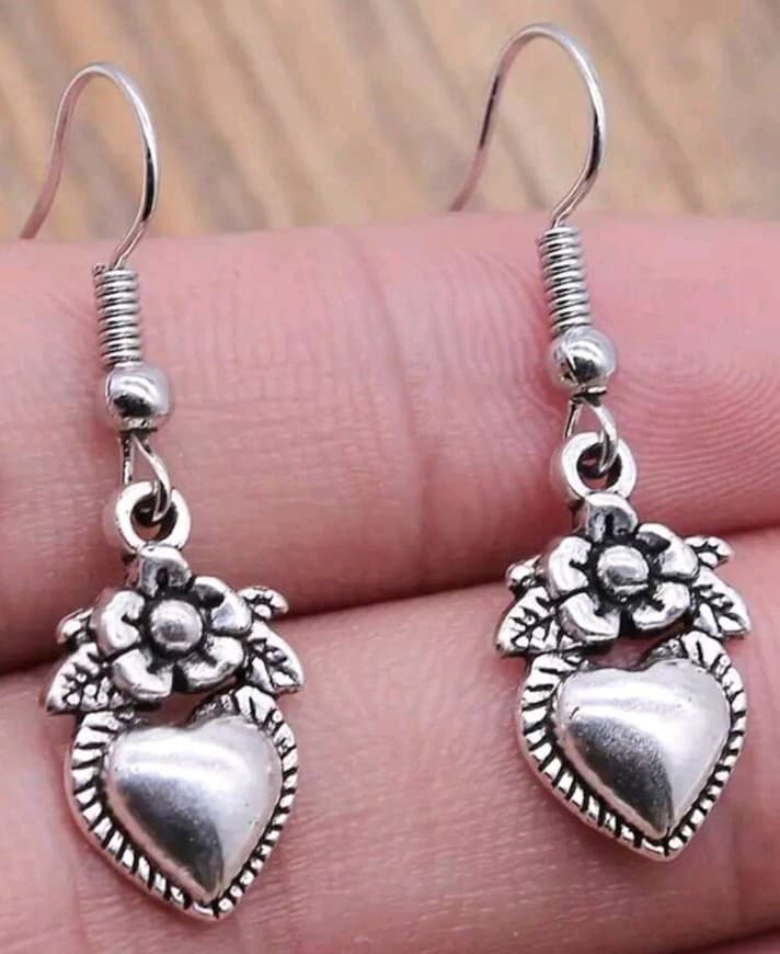 Kohl's Silver Heart and Flower Earrings - Image 1
