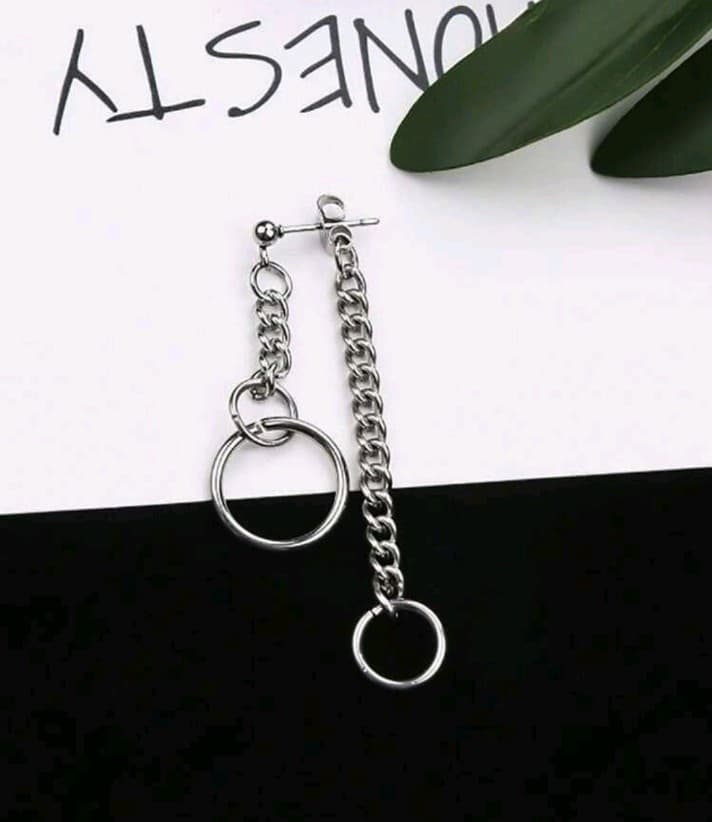 Hot topic Elegant Silver Chain Drop Earrings - Thumbnail 2