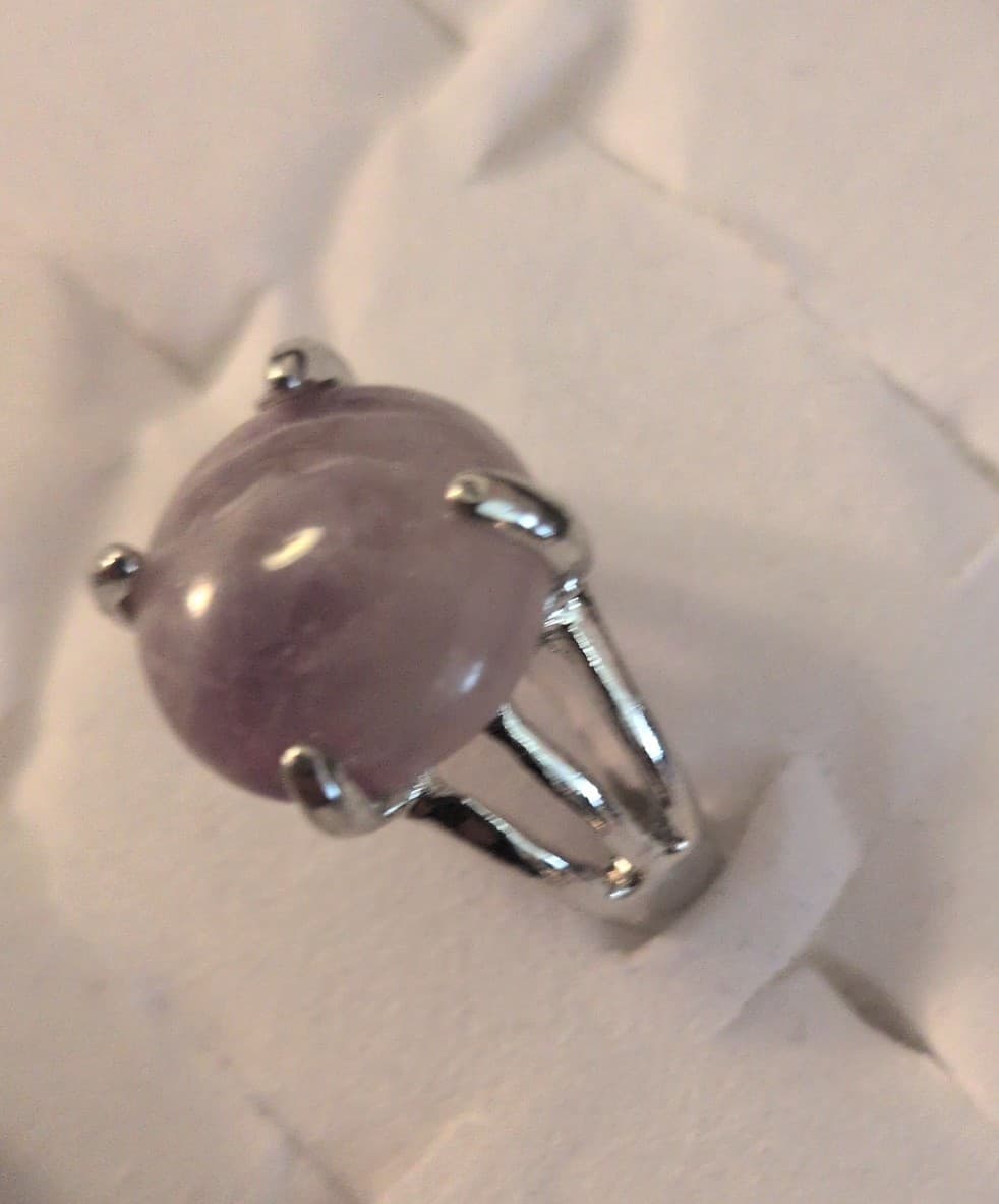 Elegant Silver and Purple Women's Ring - Thumbnail 4