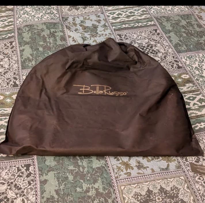 Bella Russo Quilted 17.7" Weekender Duffle Travel Bag Cream White w/Dustbag NWT - Thumbnail 2