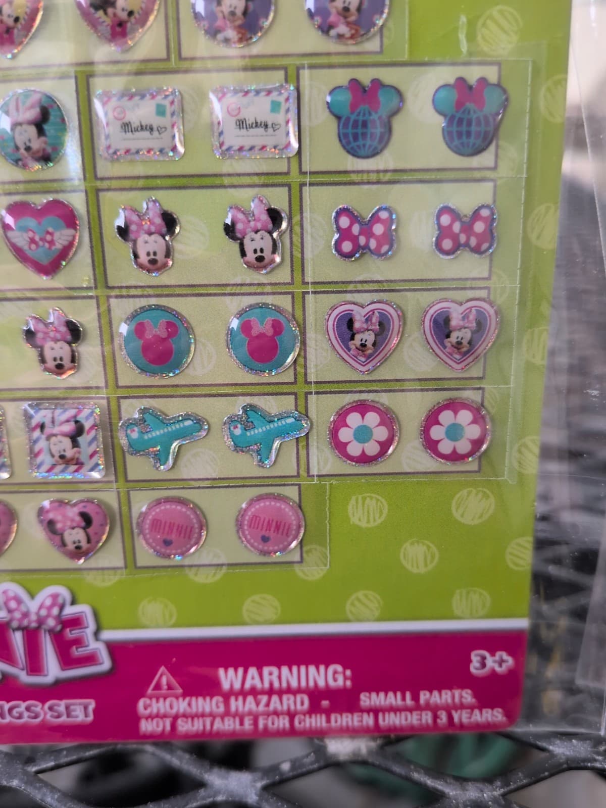 Disney Minnie Mouse Sicker Earrings 24 pair 2 packages - Thumbnail 12