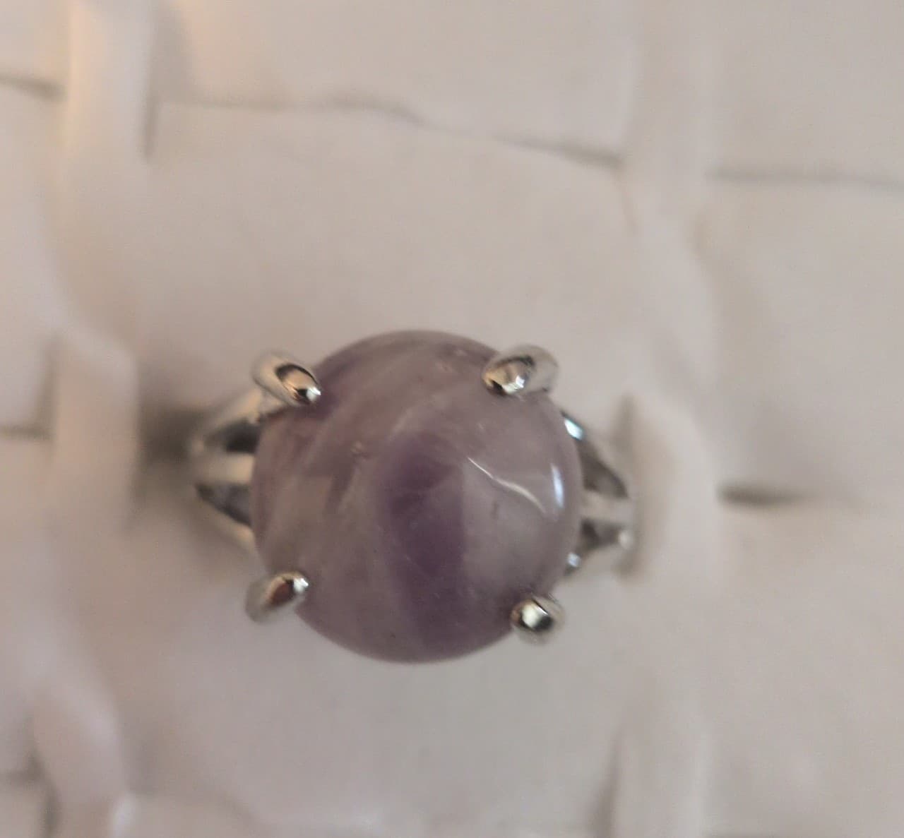 Elegant Silver and Purple Women's Ring - Thumbnail 3