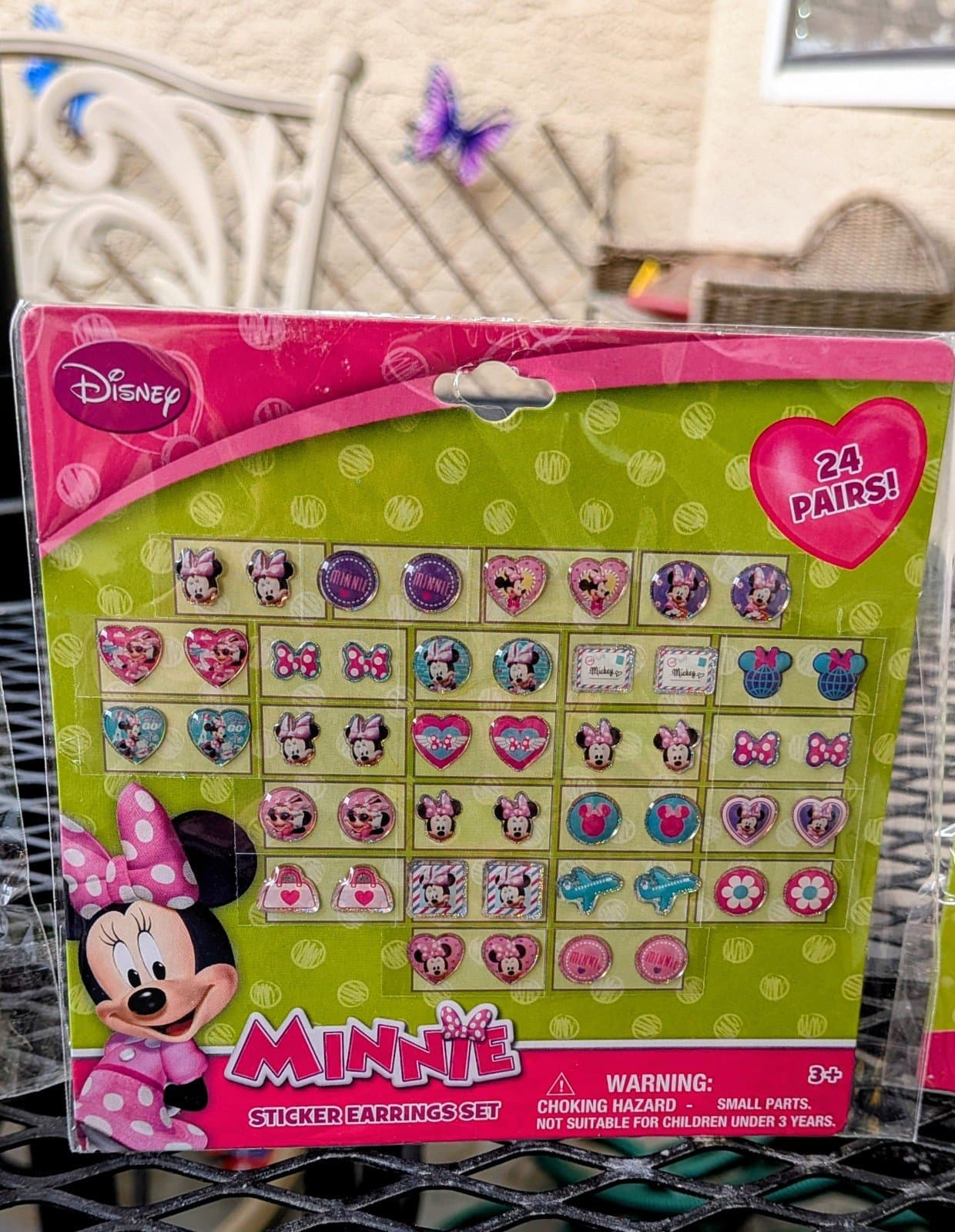 Disney Minnie Mouse Sicker Earrings 24 pair 2 packages - Thumbnail 2
