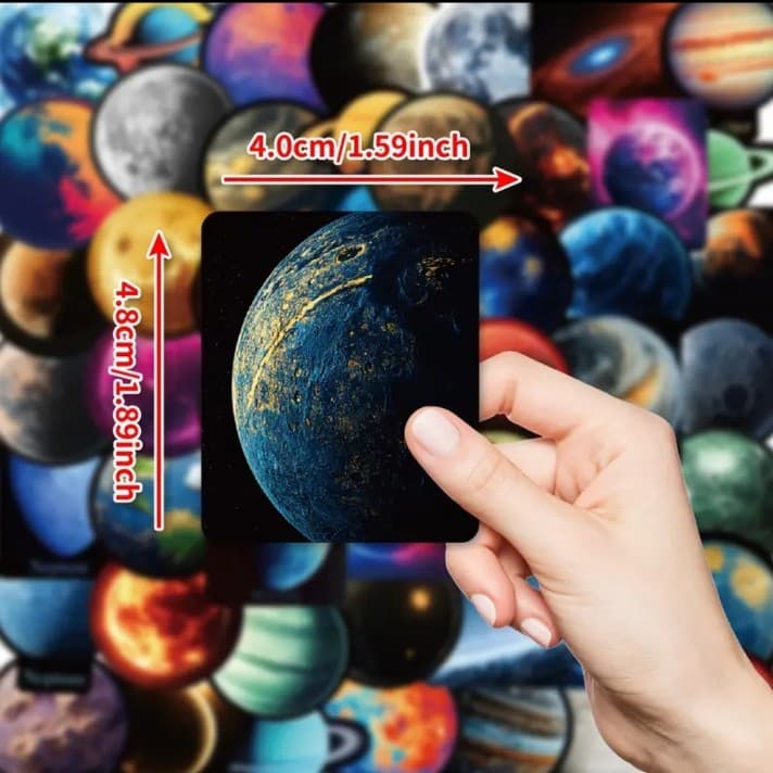 Colorful Planet Stickers Set 25 Pack - Thumbnail 3
