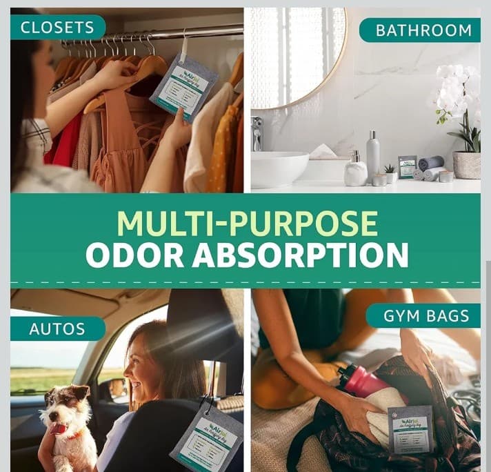 AirJoi Air Purifying Bag with Bamboo Charcoal 4 Bags - Thumbnail 3