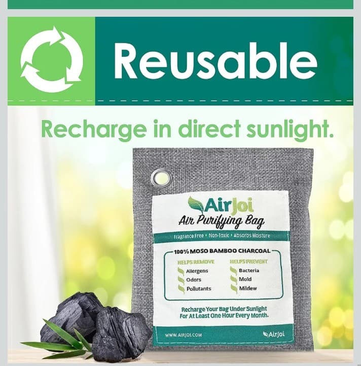 AirJoi Air Purifying Bag with Bamboo Charcoal 4 Bags - Thumbnail 5