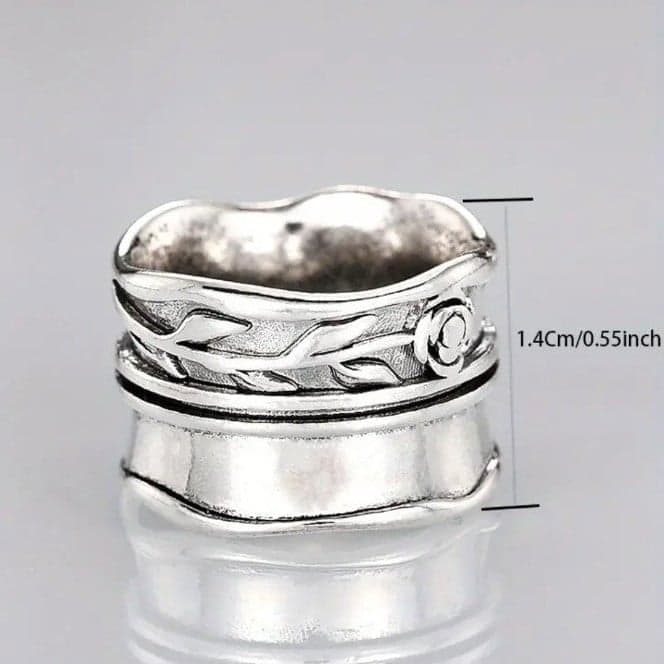 Silver Engraved Ring - Thumbnail 4
