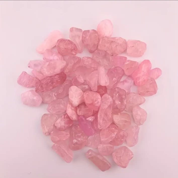 0.35-0.47inch High Quality Natural Rose Quartz Crystals Pink Gemstones - Thumbnail 3