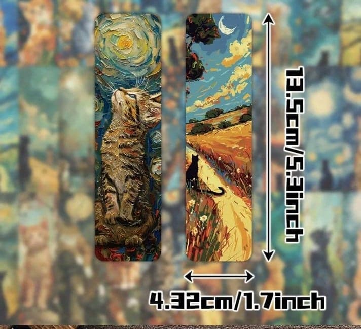Artistic Cat Bookmarks Set - Thumbnail 9
