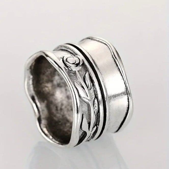 Silver Engraved Ring - Thumbnail 5