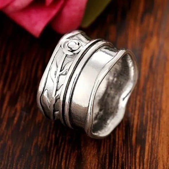 Silver Engraved Ring - Thumbnail 7