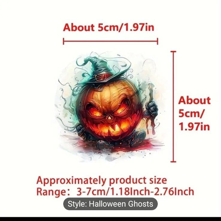 1 Pack Of Spooky Ghosts Stickers, Halloween Themed Self-Adhesive Paper 7 pack - Thumbnail 3