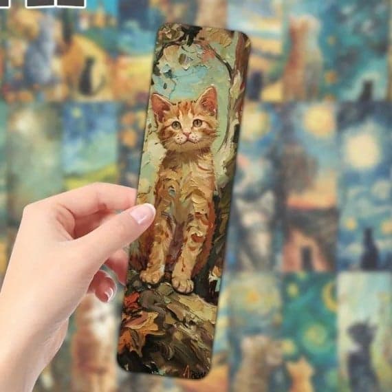 Artistic Cat Bookmarks Set - Thumbnail 6