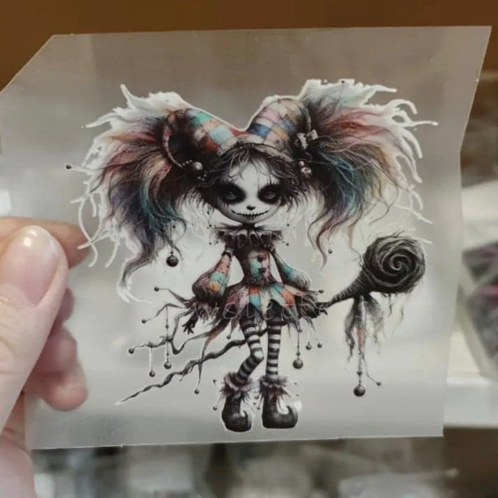 Whimsical Jester Art Iron On Transfer - Multicolor - Thumbnail 2