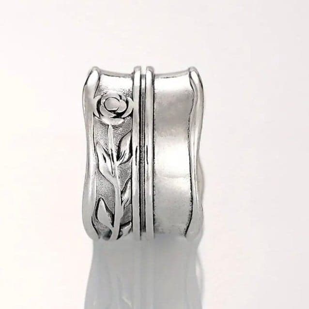 Silver Engraved Ring - Thumbnail 3