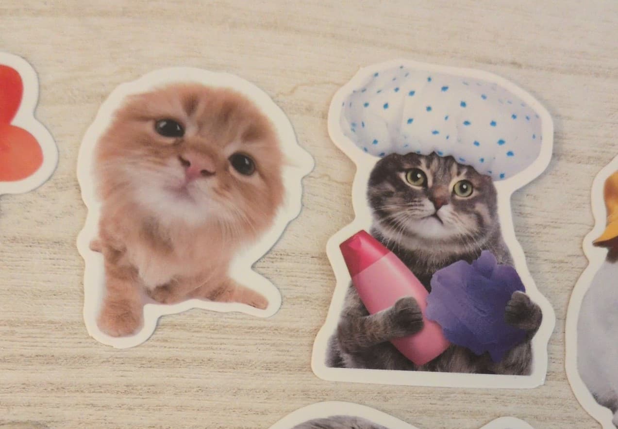 Cute Cat Sticker Set 19 Pack - Thumbnail 6
