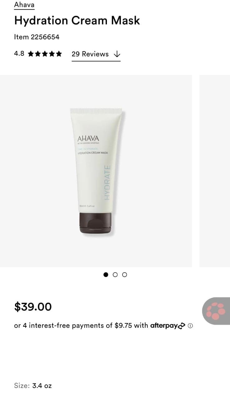 Ahava hydration cream mask TIME TO HYDRATE - Image 1