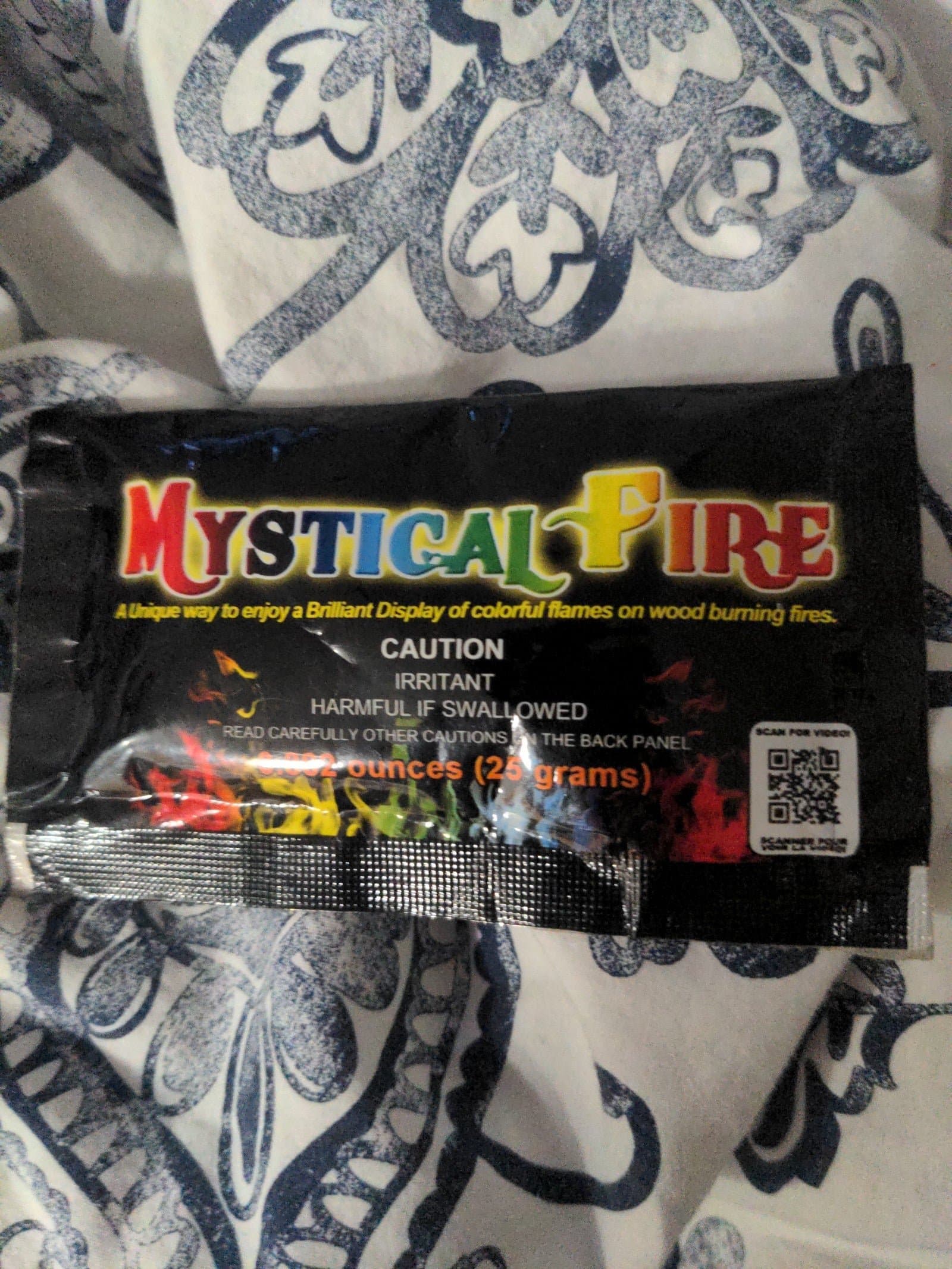 Mystical fire for wood burning