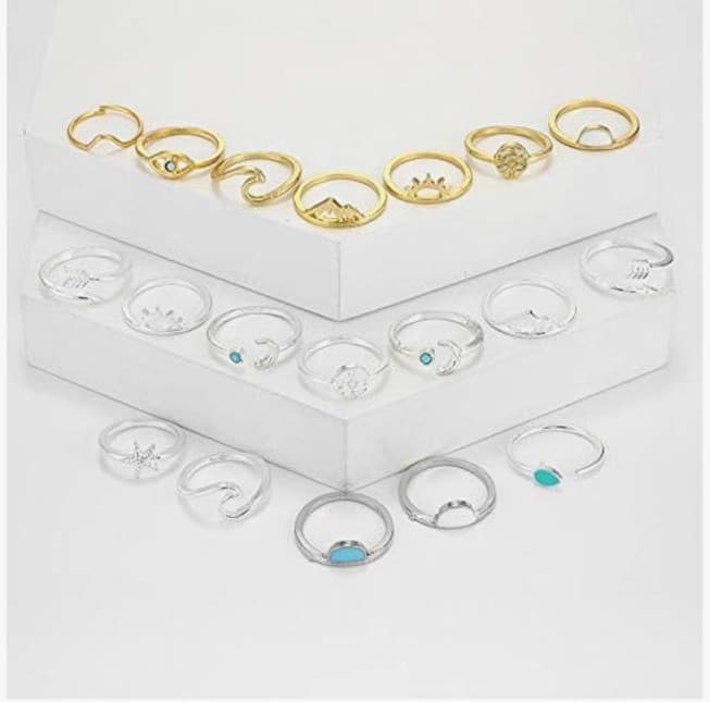 ✨ 18-PIECE TRENDY BOHO STATEMENT RING SET - NEW! ✨ - Thumbnail 7