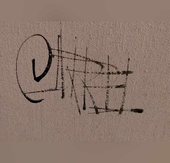 Carrel "The Thinker" 61x48 Huge Sad Clown and Seagull Acrylic Canvas 1973 - Thumbnail 7