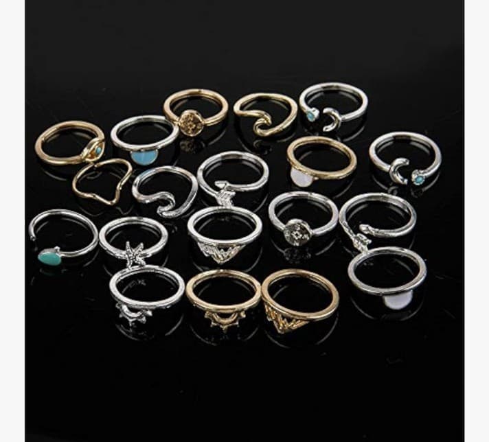 ✨ 18-PIECE TRENDY BOHO STATEMENT RING SET - NEW! ✨ - Thumbnail 9