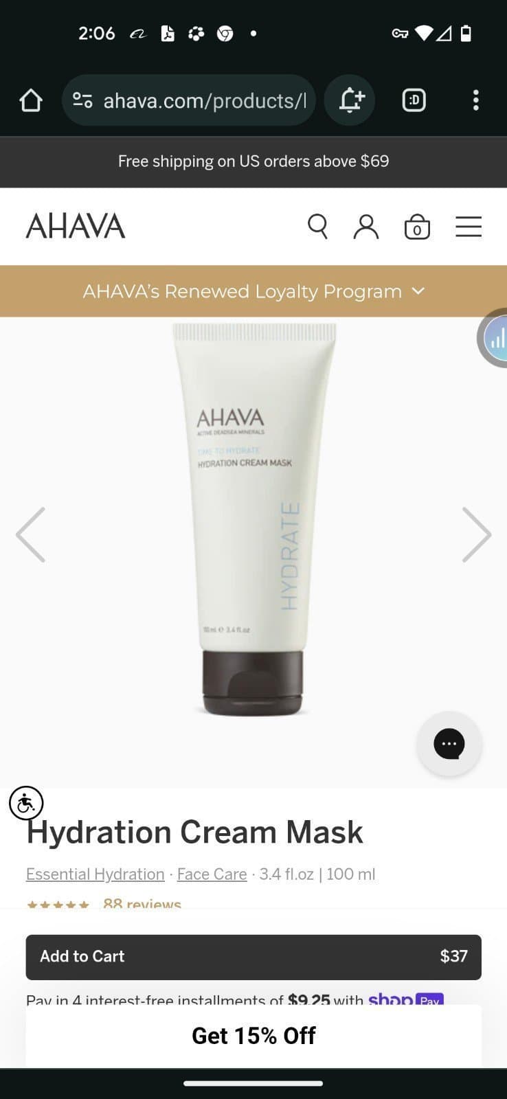 Ahava hydration cream mask TIME TO HYDRATE - Thumbnail 5