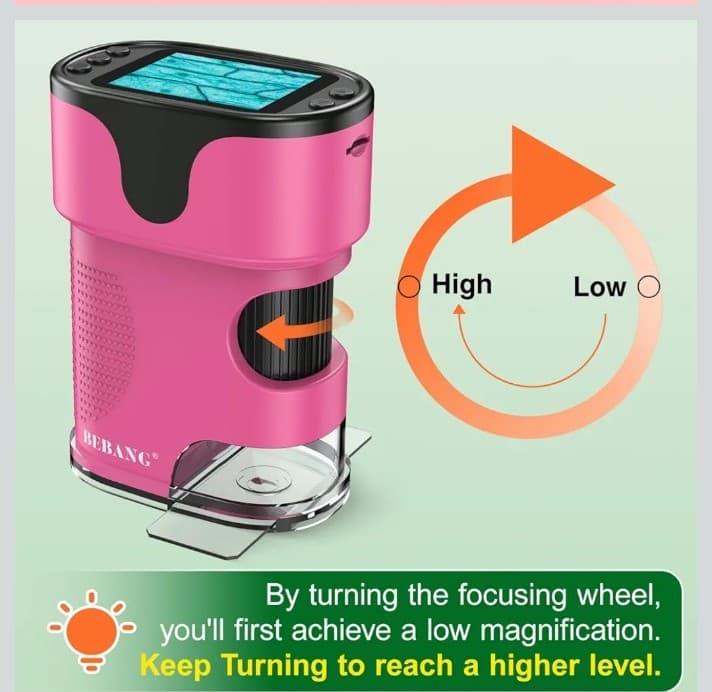 1000X Microscope 4K 2.0" Screen Rechargeable Mini Pocket Digital microscopes - Thumbnail 7