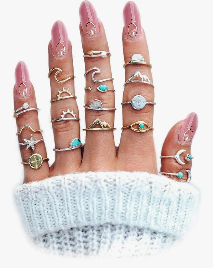 ✨ 18-PIECE TRENDY BOHO STATEMENT RING SET - NEW! ✨ - Image 1