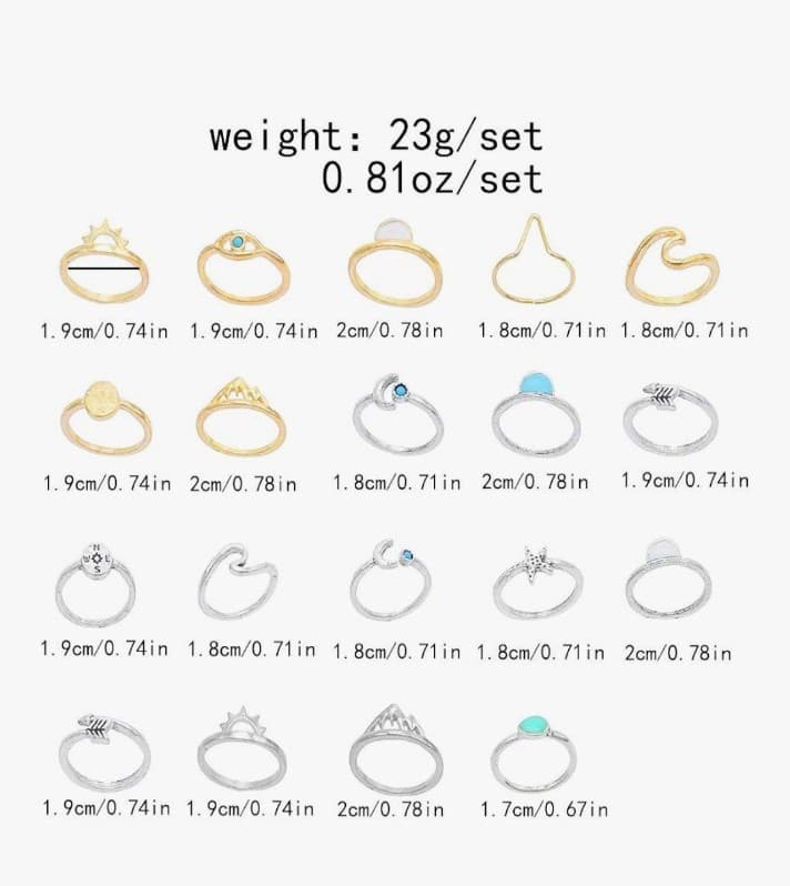 ✨ 18-PIECE TRENDY BOHO STATEMENT RING SET - NEW! ✨ - Thumbnail 2