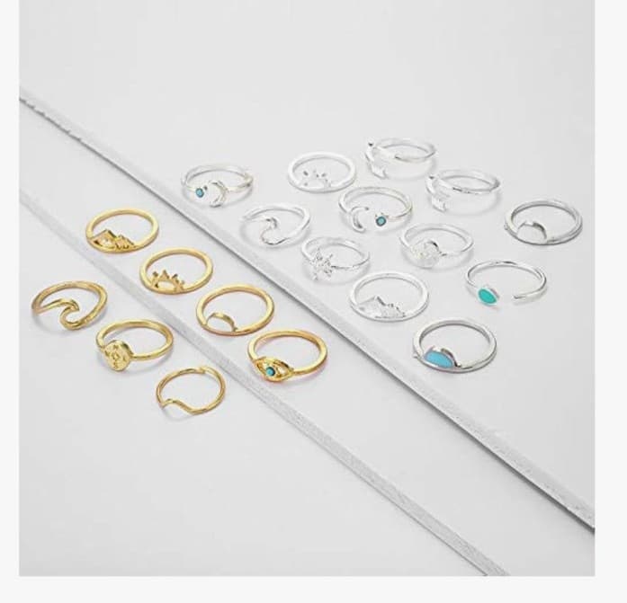 ✨ 18-PIECE TRENDY BOHO STATEMENT RING SET - NEW! ✨ - Thumbnail 8