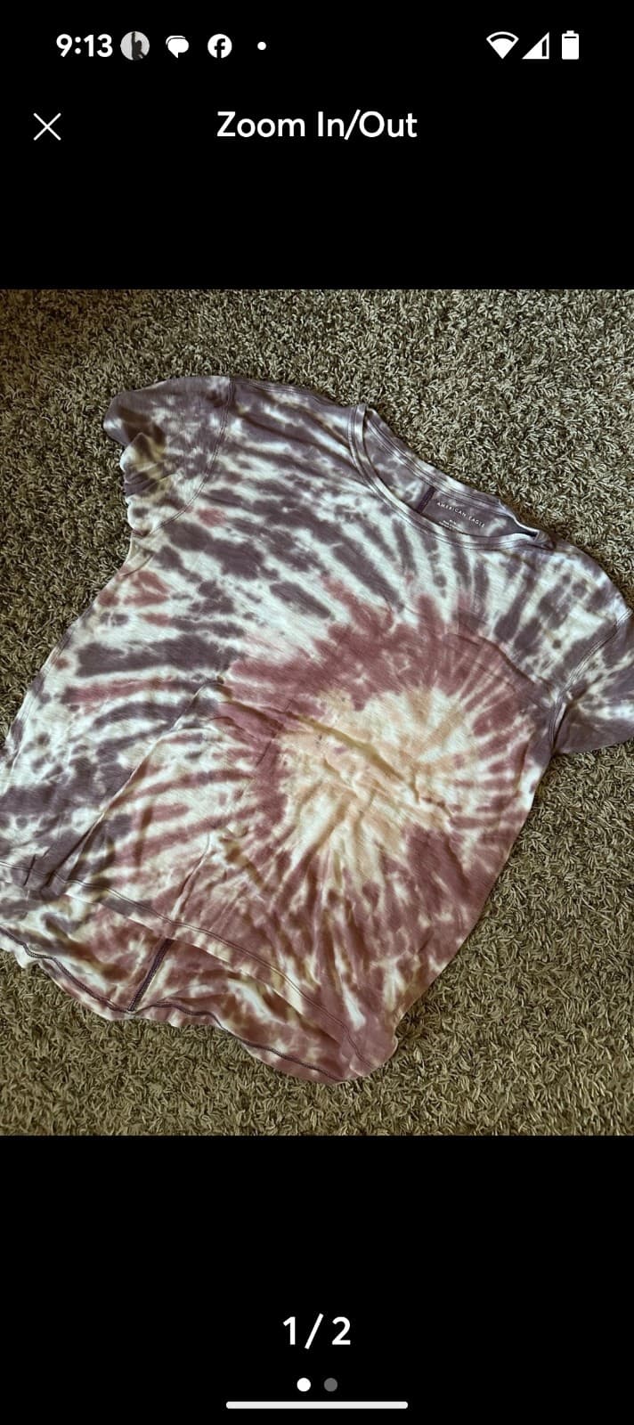 American Eagle Purple Tie-Dye Top and obey purple tye dye top bundle - Thumbnail 2